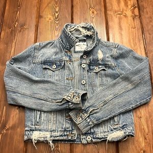 Jean Jacket Distressed Look Girls size Small